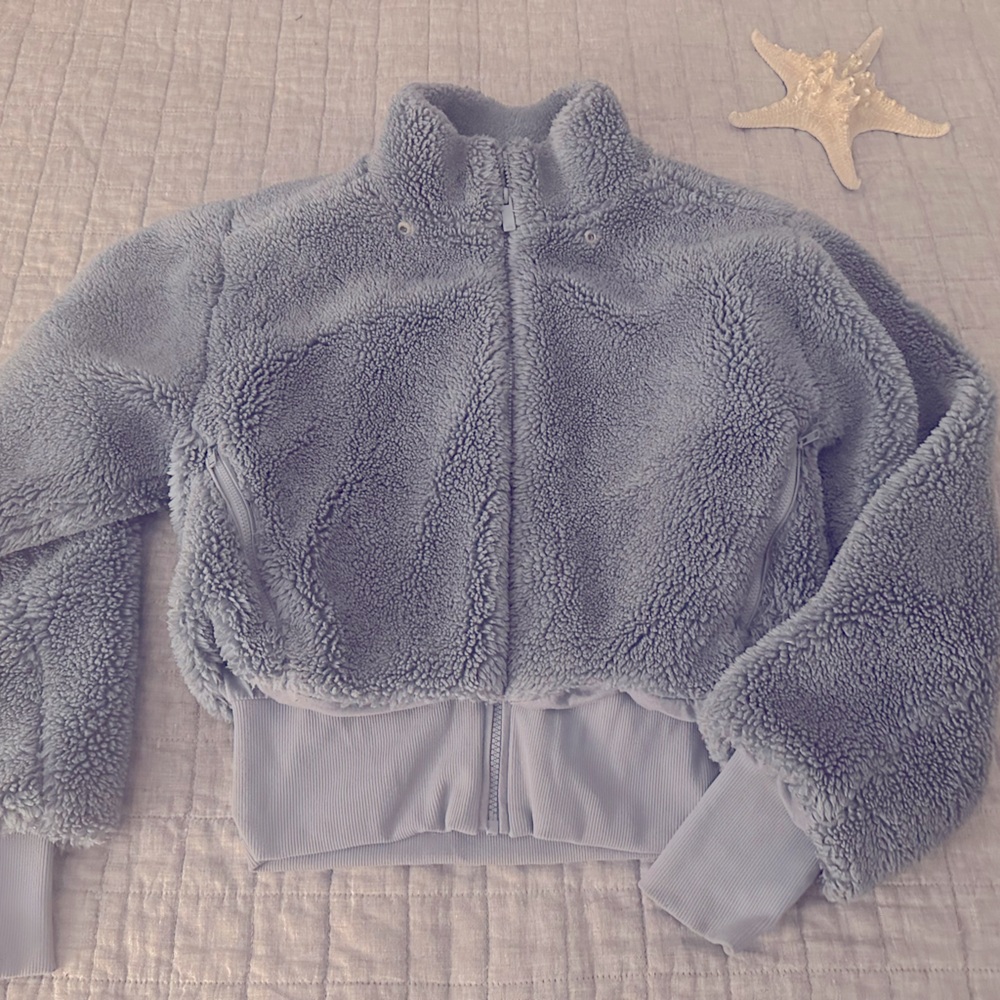 ALO CROP SWEATER W HOOD (Worn twice)